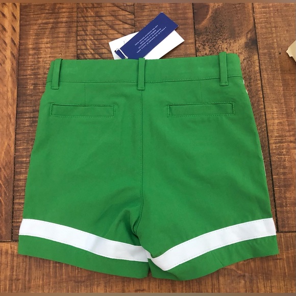 NWT Janie and Jack Green Shorts with White Stripe - Size 18-24M - Picture 3 of 4